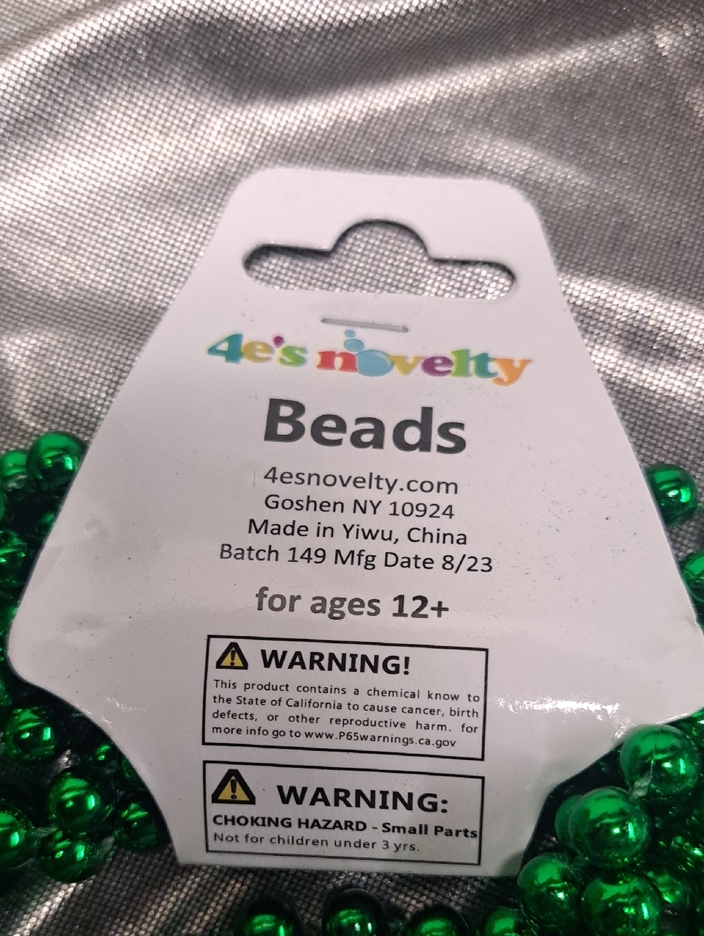 Necklace 4e's Novelty 72 Pcs Bulk Green - Picture 2 of 5